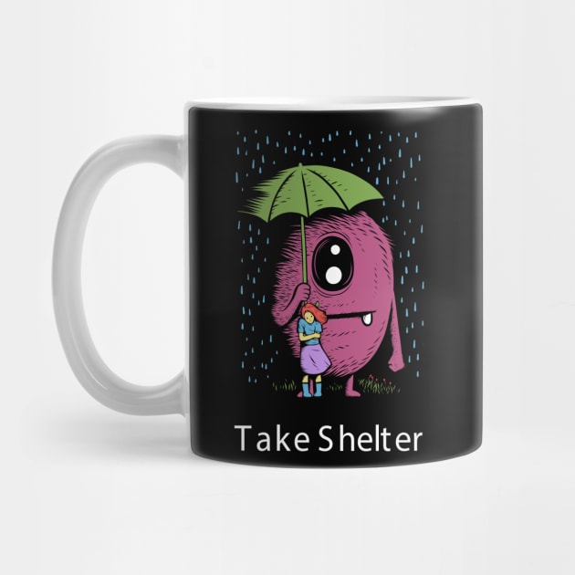 Take Shelter Monster Doodle by Mako Design 